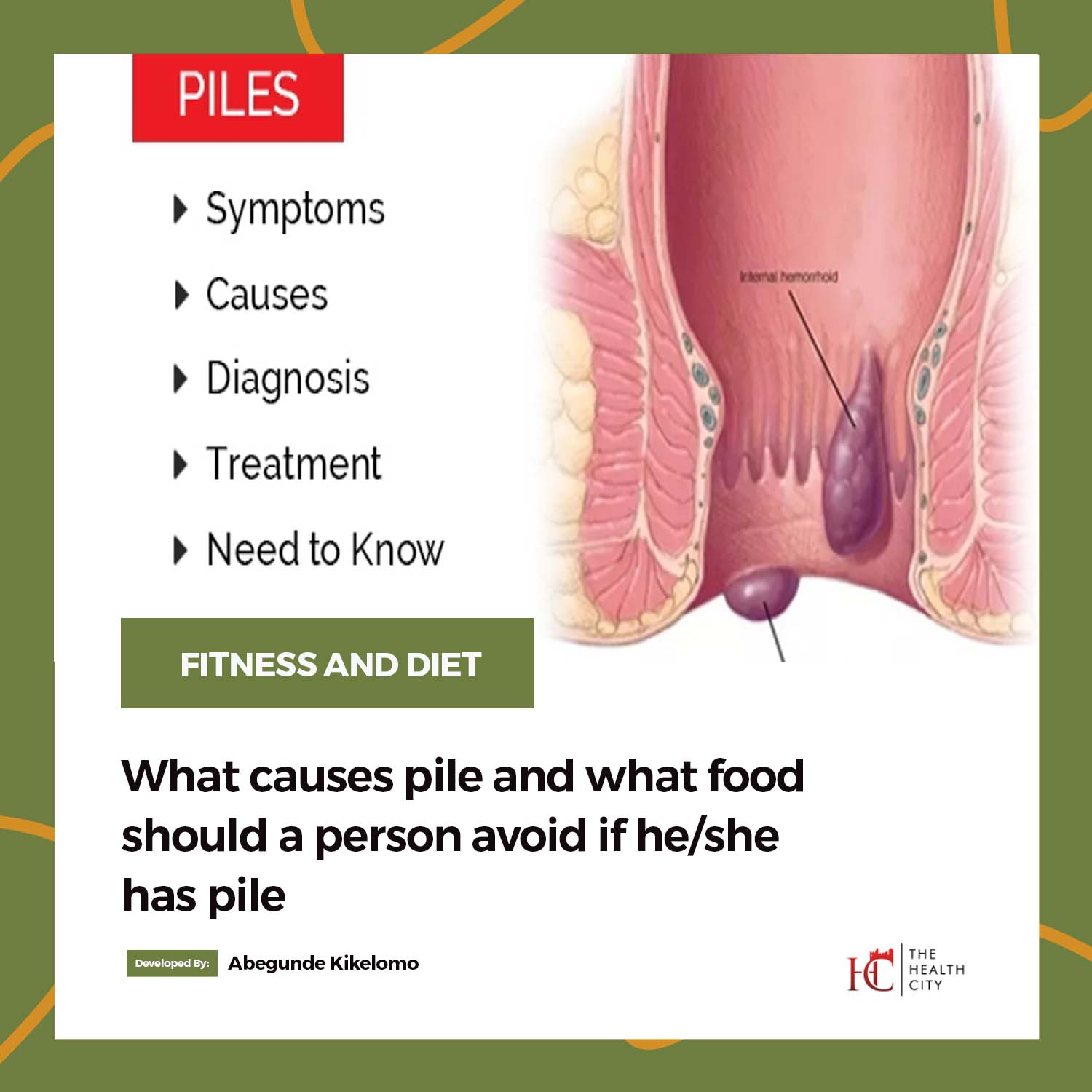 The Health City - What Causes Pile And What Food Should A Person
